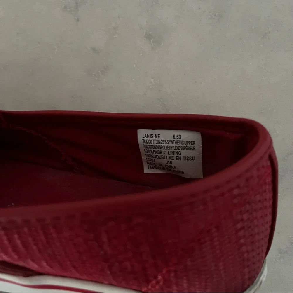 Ralph Lauren Red Slip On Shoes Loafers - Picture 7 of 12